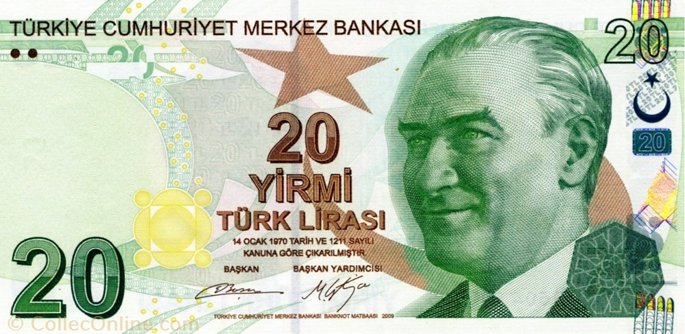 20 livres billets asie turquie 20 livres
