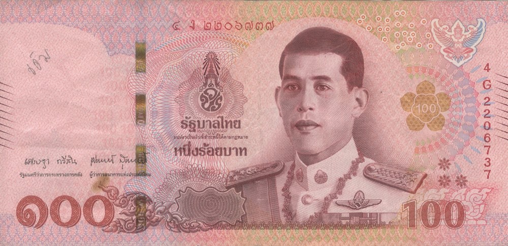 billets asie thailande 100 bahts