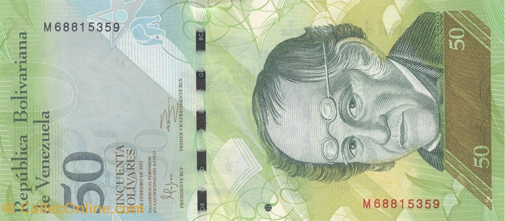billets amerique du sud venezuela 50 bolivars