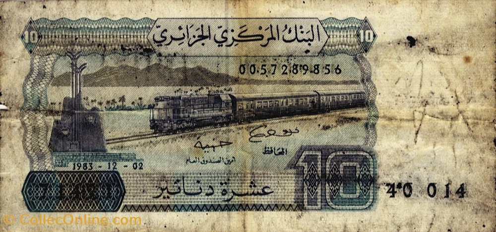10 dinars billets afrique algerie 10 dinars