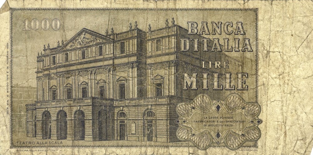 1.000 lires billets europe italie 1 000 lires