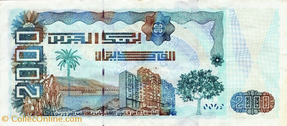 2.000 dinars billets afrique algerie 2 000 dinars