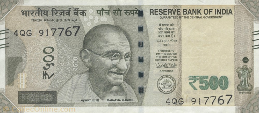 500 roupies billets asie inde 500 roupies