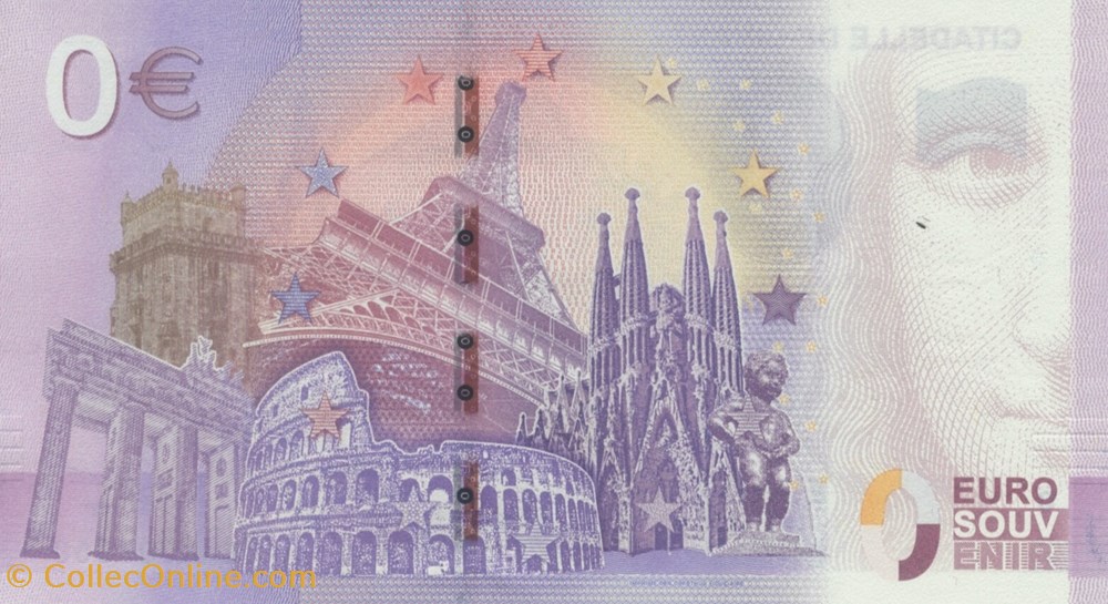 billet belgique o euro souvenir