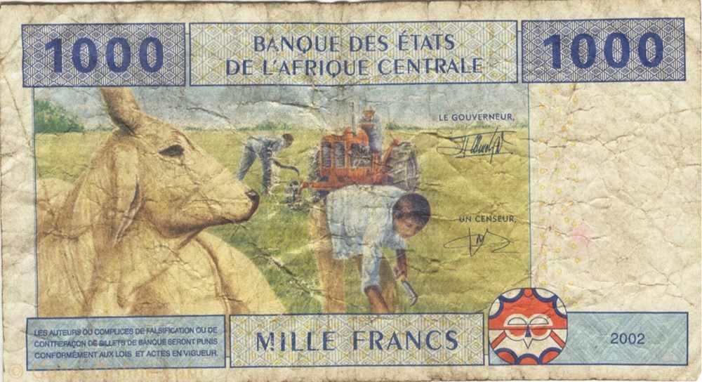 billets afrique republique du 1 000 francs cfa congolais