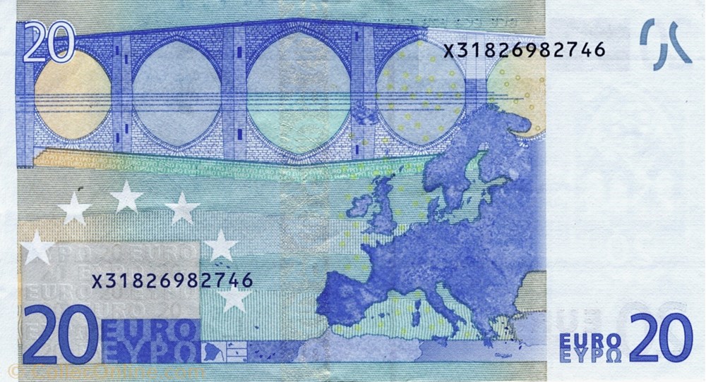 20 euros - Billets - Euros - Allemagne - Composition Papier