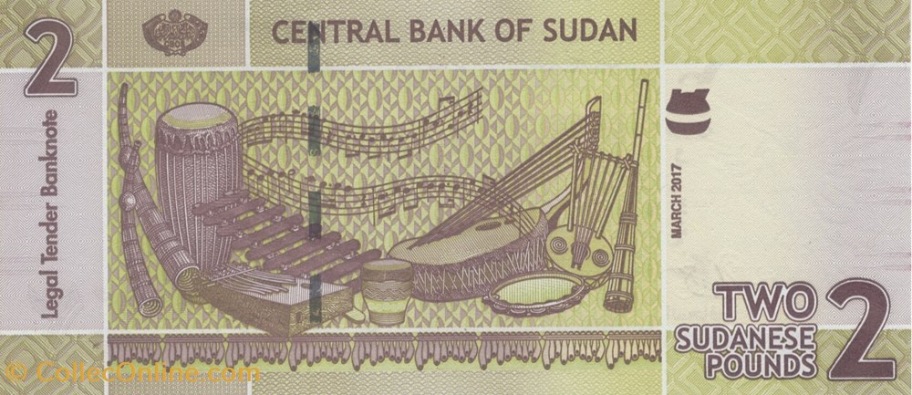 2 livres billets afrique soudan 2 livres