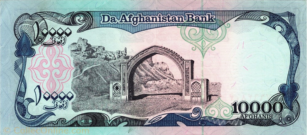 billets asie afghanistan 10 000 afghanis