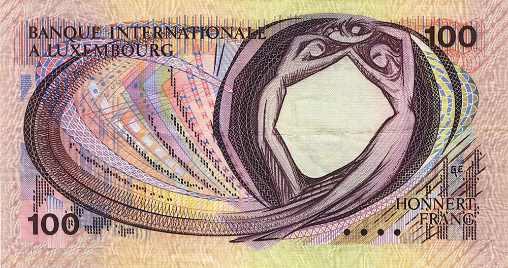 100 francs billets europe luxembourg 100 francs