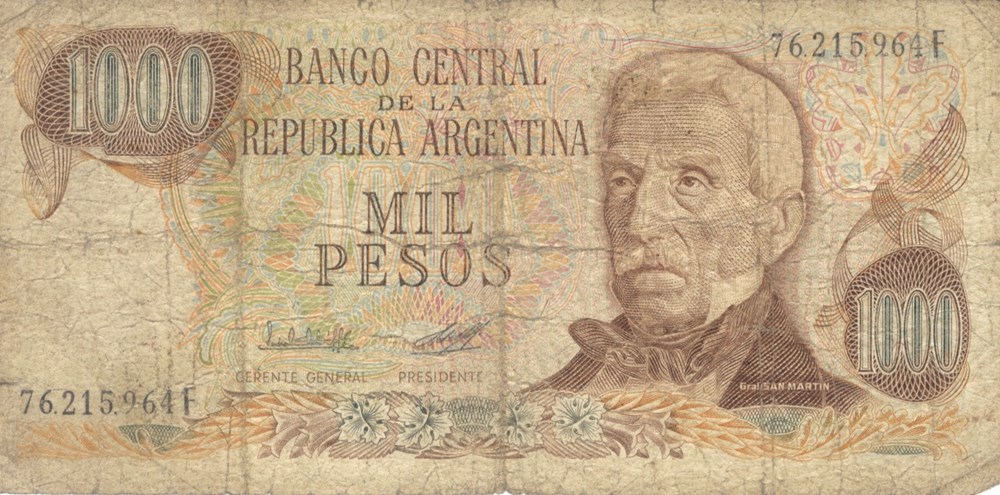 1.000 pesos billets amerique du sud argentine 1 000 pesos