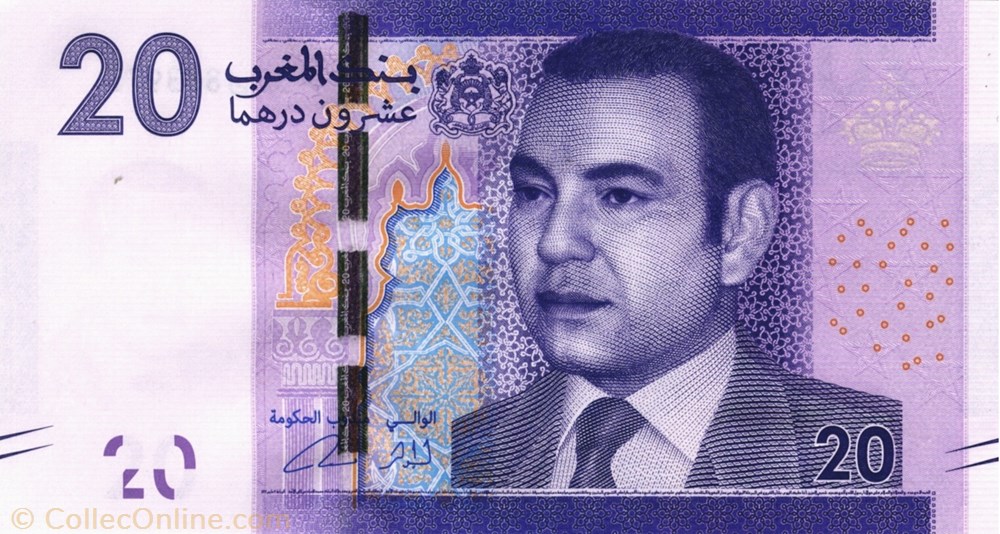 billet afrique maroc 20 dirhams