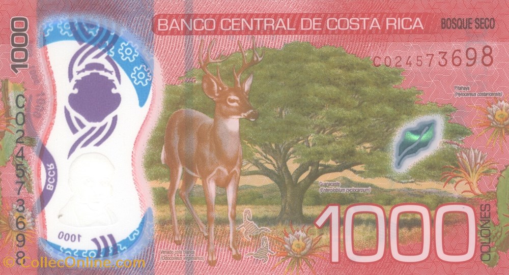1.000 colónes billets amerique centrale et caraibes costa rica 1 000 colones