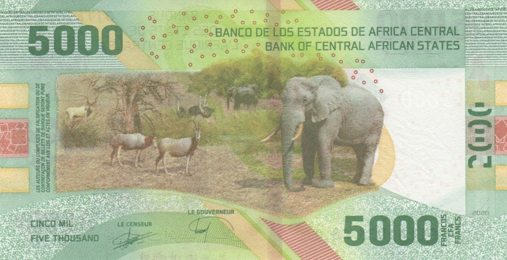 5.000 francs CFA billets afrique 5 000 francs cfa