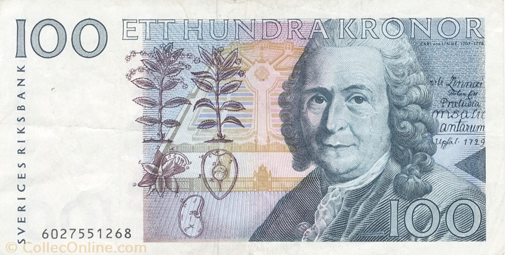 billet europe suede 100 couronnes