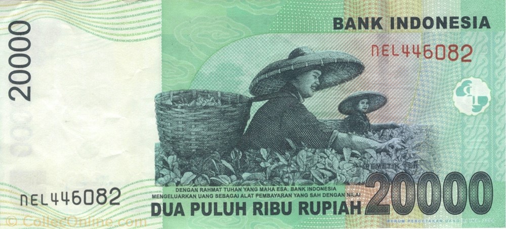 20.000 roupies billets asie indonesie 20 000 roupies