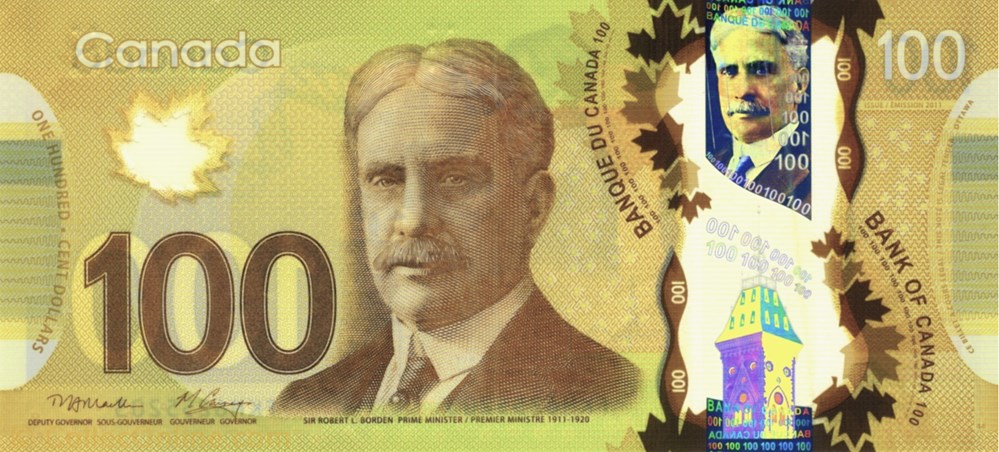 billets amerique du nord canada 100 dollars