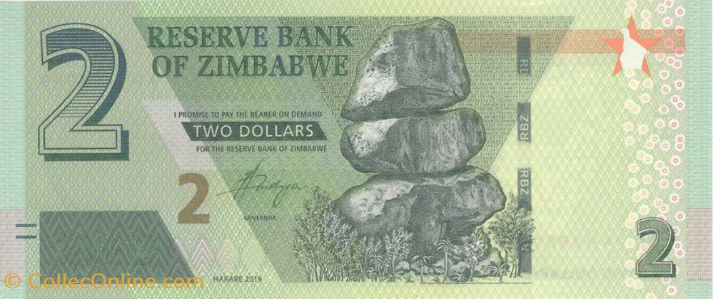 2 dollars billets afrique zimbabwe 2 dollars