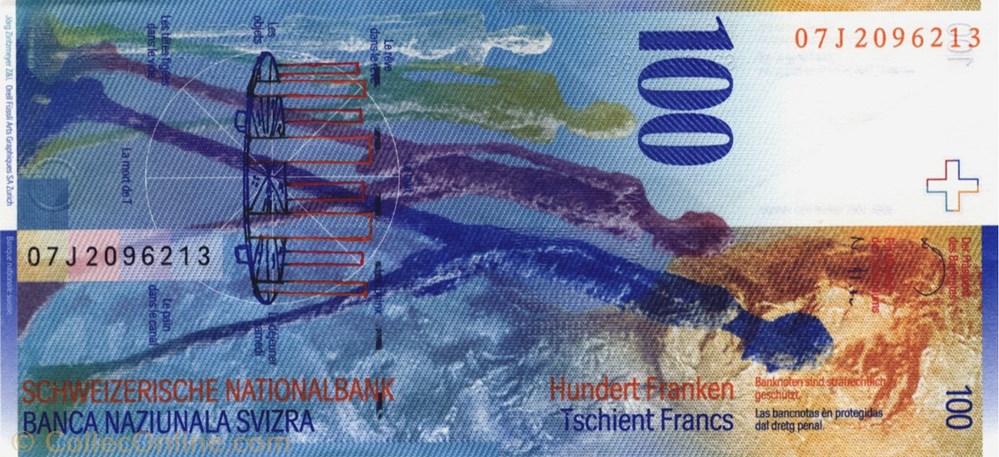 100 francs billets europe suisse 100 francs