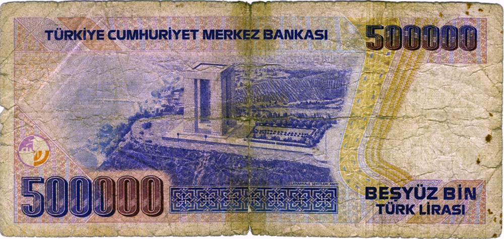 billets asie turquie 500 000 livres
