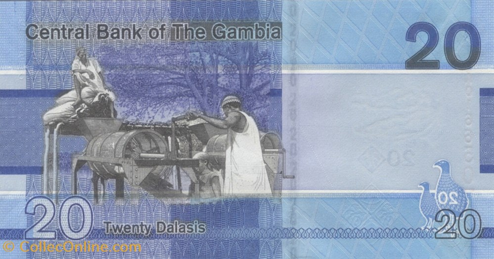 billets afrique gambie 20 dalasis