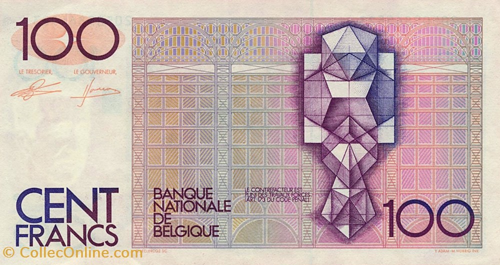 100 francs billets europe belgique 100 francs