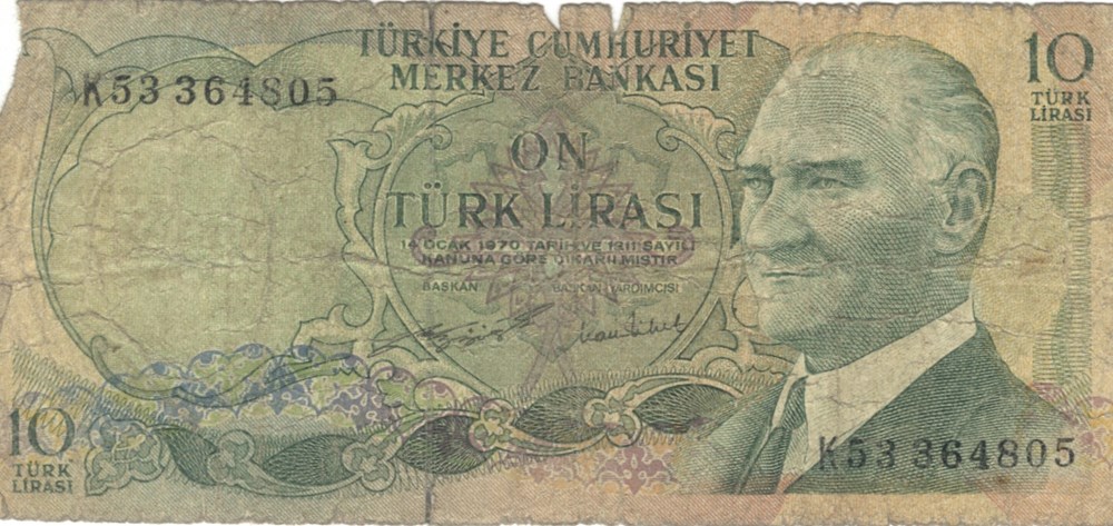 billets asie turquie 10 livres