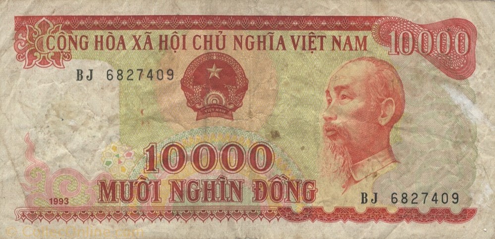billets asie vietnam 10 000 dong