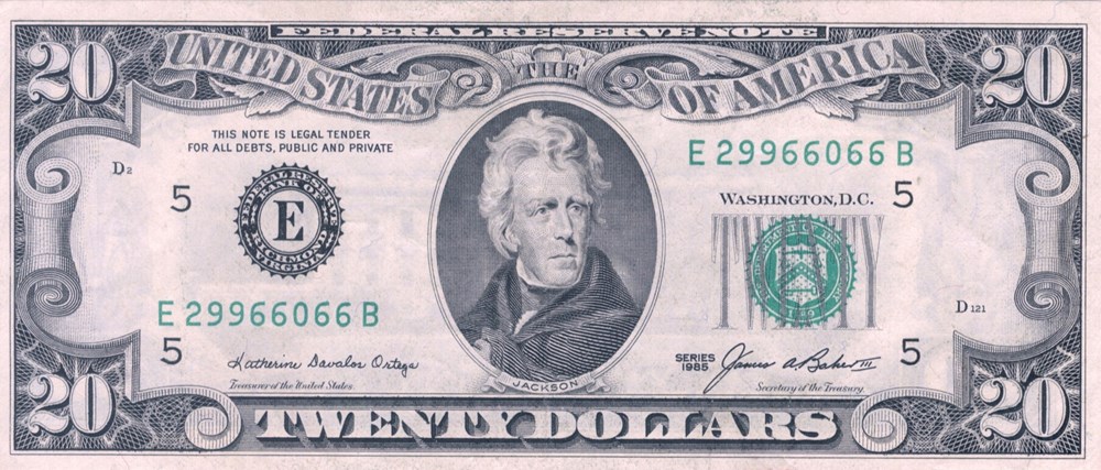 billets amerique du nord etats unis 20 dollars