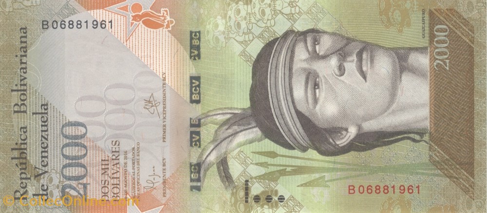 billets amerique du sud venezuela 2 000 bolivars