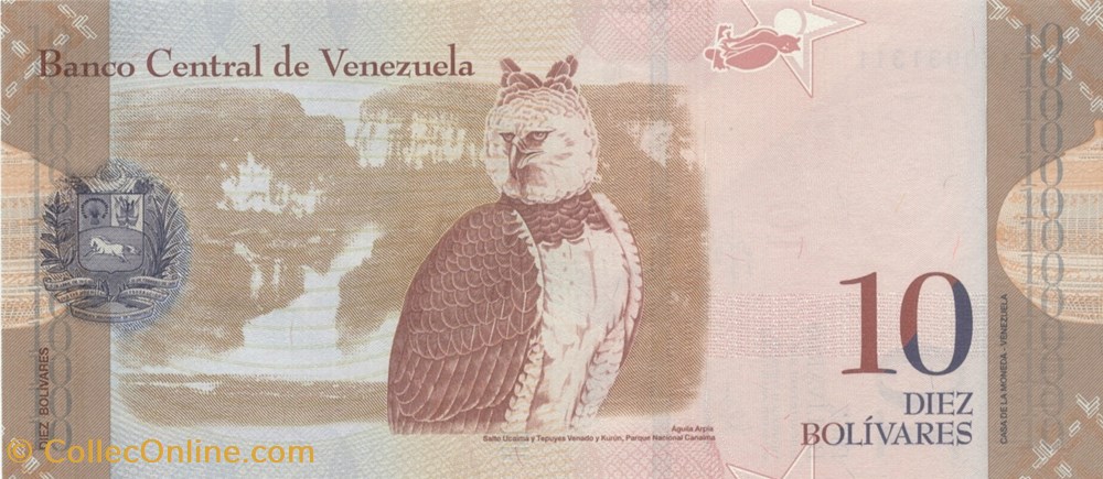 10 bolivars billets amerique du sud venezuela 10 bolivars