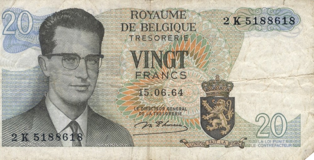 20 francs billets europe belgique 20 francs