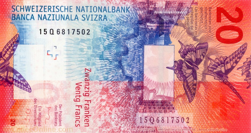 20 francs billets europe suisse 20 francs