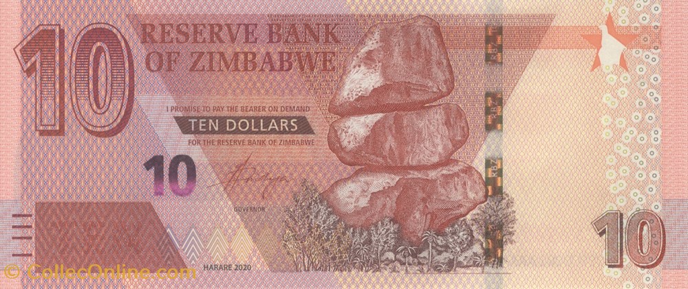 10 dollars billets afrique zimbabwe 10 dollars