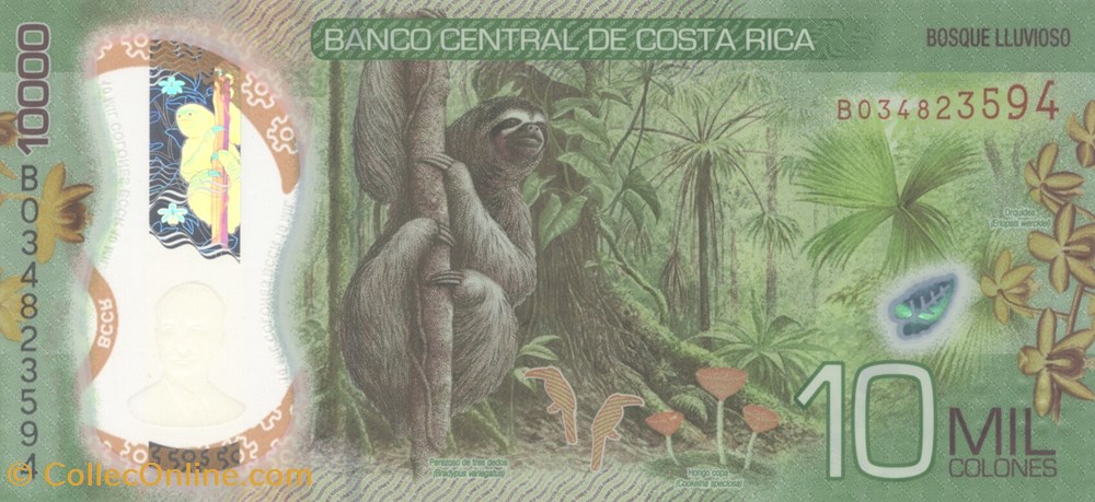 10.000 colónes billets amerique centrale et caraibes costa rica 10 000 colones