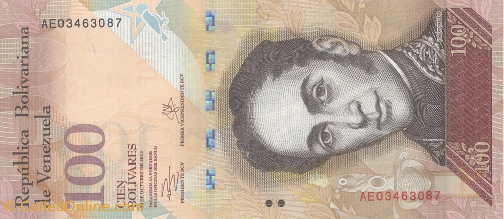 billets amerique du sud venezuela 100 bolivars