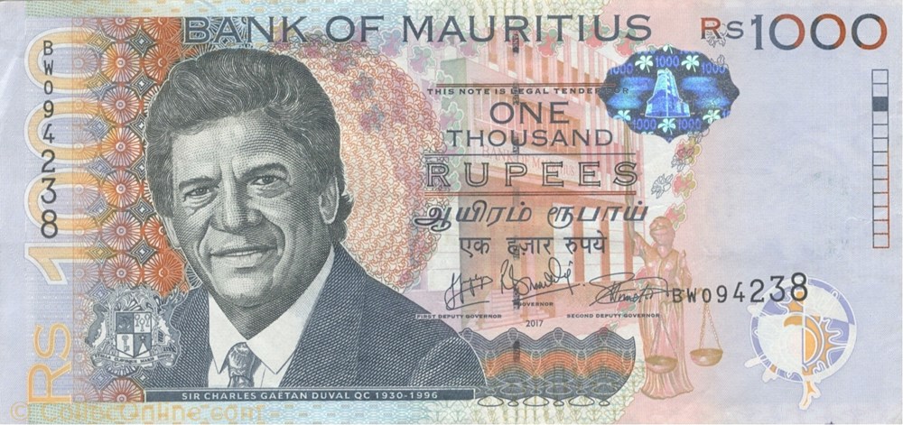 billets afrique maurice 1 000 roupies