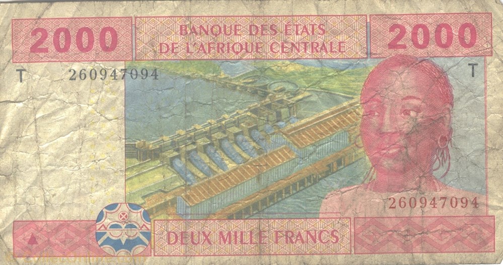 2.000 francs CFA congolais billets afrique republique du 2 000 francs cfa congolais