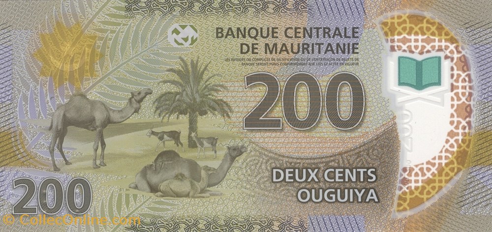 200 ouguiya billets afrique mauritanie 200 ouguiya