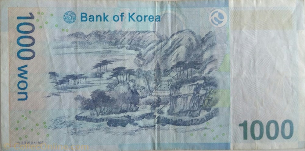 billets asie coree du sud 1 000 won