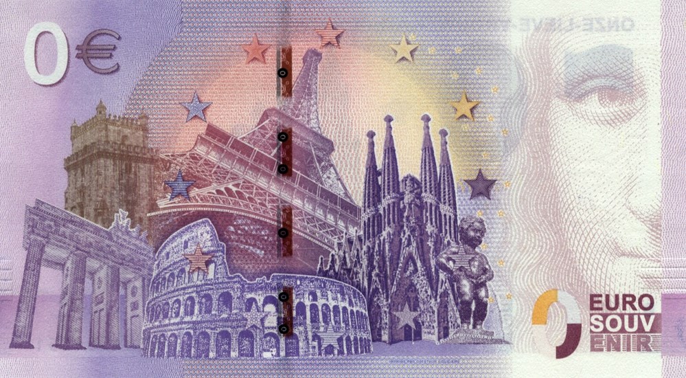 billets souvenirs belgique 0 euro souvenir