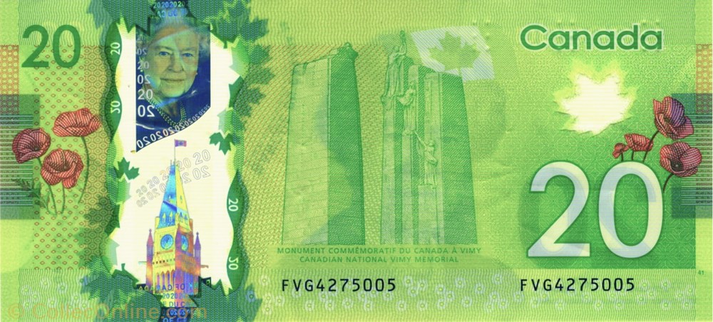 20 dollars billets amerique du nord canada 20 dollars