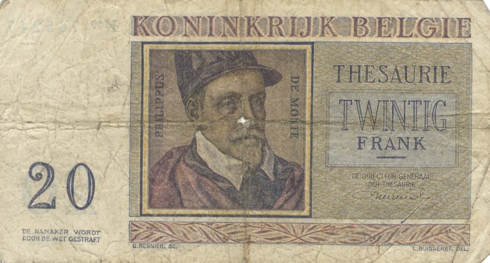 20 francs billets europe belgique 20 francs