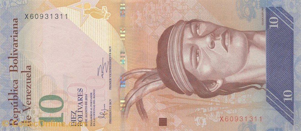 10 bolivars billets amerique du sud venezuela 10 bolivars