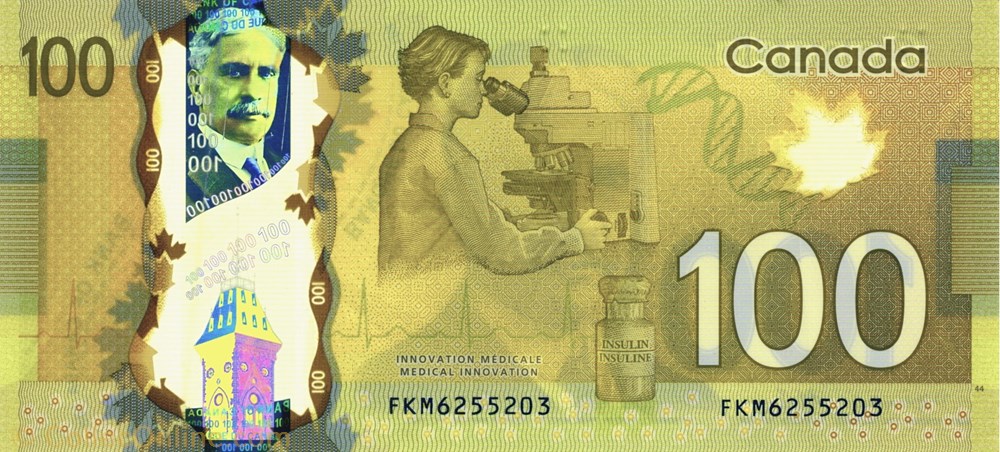 billets amerique du nord canada 100 dollars