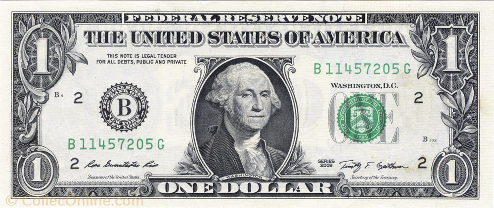 1 dollar billets amerique du nord etats unis 1 dollar