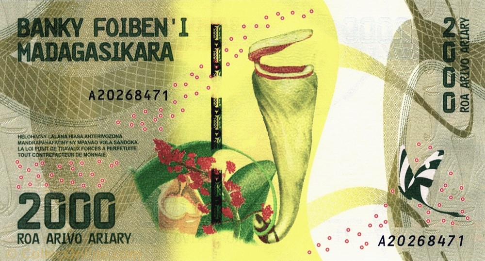 billets afrique madagascar 2 000 ariary