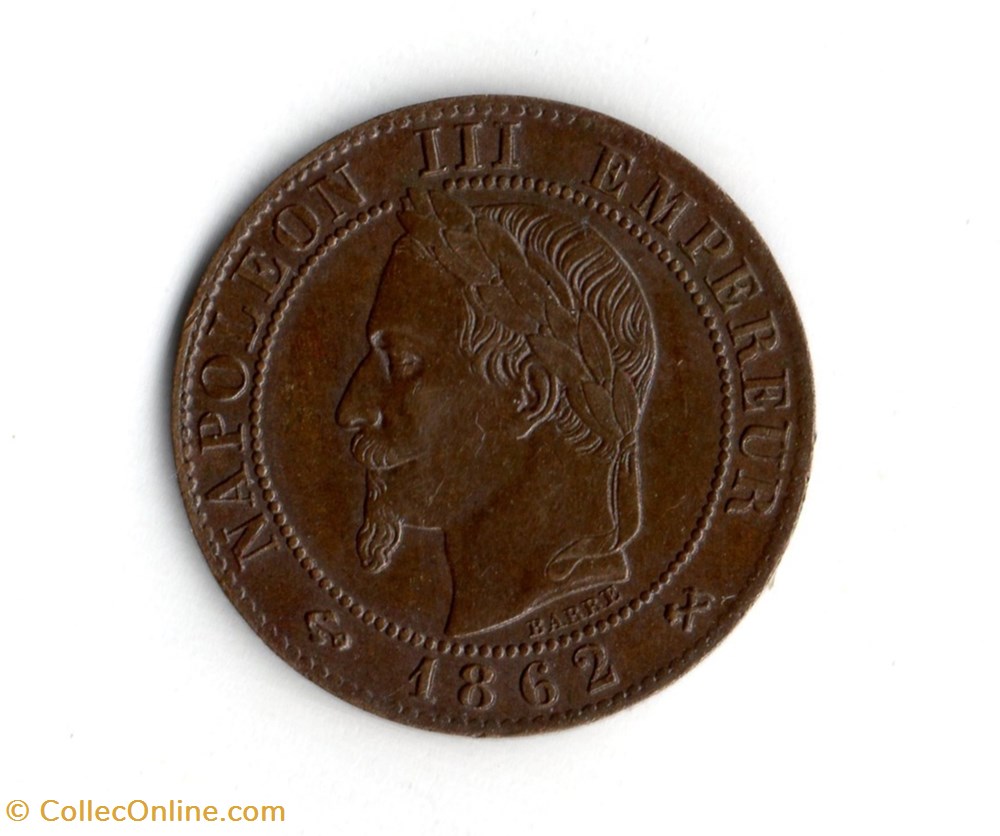 1 centime Napoléon III, tête laurée monnaie france moderne 1 centime napoleon iii tete lauree