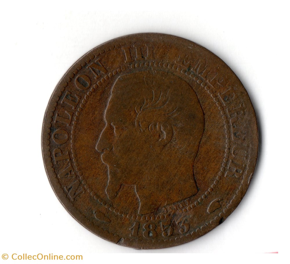 5 centimes Napoléon III, tête nue monnaie france moderne 5 centimes napoleon iii tete nue
