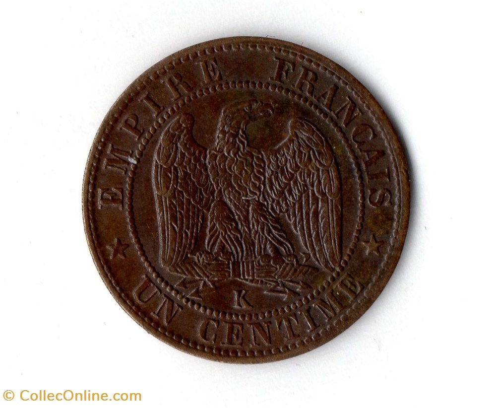 1 centime Napoléon III, tête laurée monnaie france moderne 1 centime napoleon iii tete lauree
