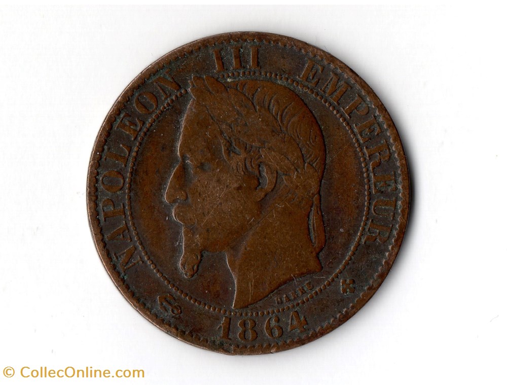 5 centimes Napoléon III, tête laurée monnaie france moderne 5 centimes napoleon iii tete lauree